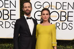 Natalie Portman and Benjamin Millepied arrive at the 74th annual Golden Globe Awards, January 8, 2017, at the Beverly Hilton Hotel in Beverly Hills, California